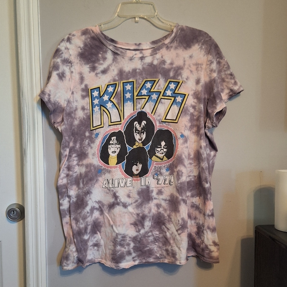 Vinyl Icons KISS Band Graphic Tie-Dye T-Shirt